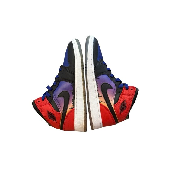 Nike Air Jordan 1 Mid SS GS Concord Black University Red DX4379-400 Size 5Y - Picture 6 of 7